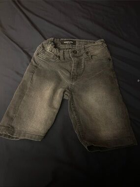 Kenneth Cole Kids Faded Black Denim Shorts